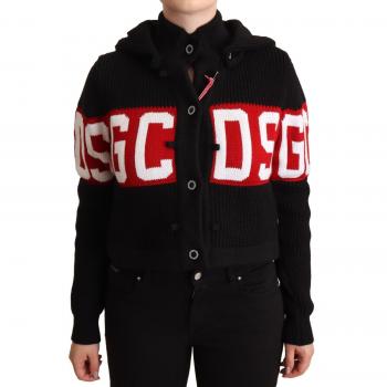 Cashmere Hooded Jack voor Vrouwen, Knopen & Merklogo – GCDS