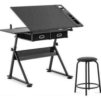 Table à Dessin Professionnelle Costway avec 6 Niveaux d'Inclinaison