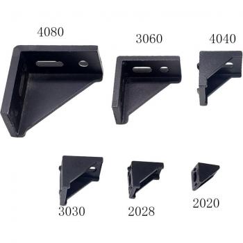 Aluminiumprofil‑Ecke „Schwarz“ Anschluss – 2028, 3030, 3060, 4040, 4080