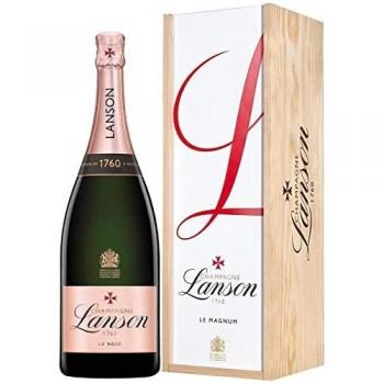 Lanson Le Rose Brut 150cl Magnum in Luxury Wooden Case