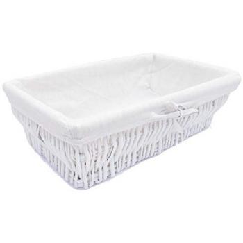 Wider Shallow Wicker Storage Basket Hamper Basket