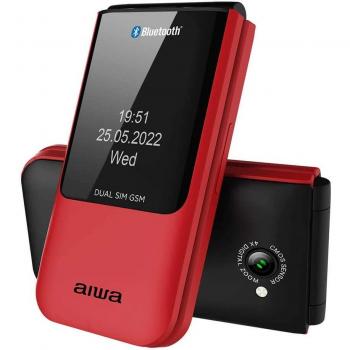 Aiwa FP-24 Teléfono Móvil Senior 2.4 Doble Pantalla Dual SIM Bluetooth Cámara 2G 32MB RAM 32MB ROM microSD FM Slim