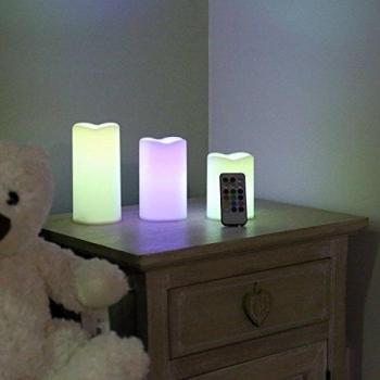 Premier Colour Changing LED Candle Set with Timer and Remote