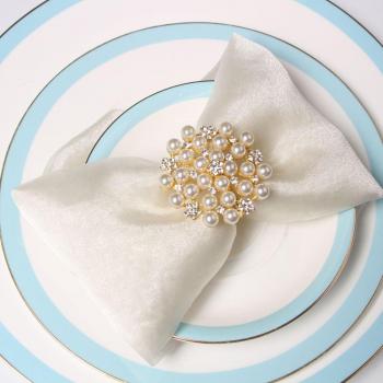 6pcs Pearl Napkin Holders