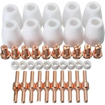 40Pcs Plasma Cutter Tips and Electrodes for PT-31 LG-40