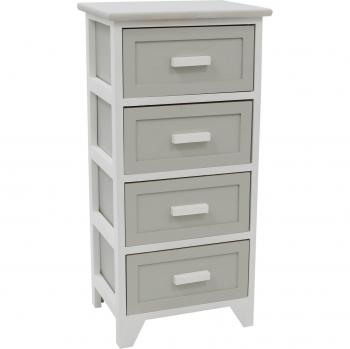 JVL Abingdon 4 Drawer Willow Storage Unit