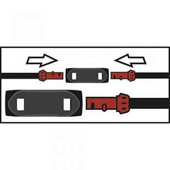 RLS4 Black BungeeClic Straight Connecting Rings, Set of 2