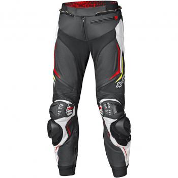 Pantalón Moto Held Grind II: Estilo Negro con Acentos Blancos y Rojos