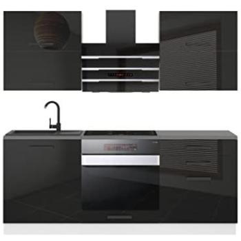 Belini Cuisine Complete Emily – 180 cm, plan de travail noir
