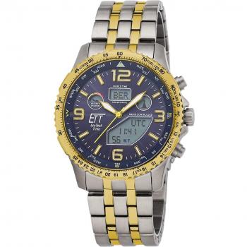 ETT Eco Tech Time Herrenuhr Solar Titan Funkuhr 43mm 10ATM