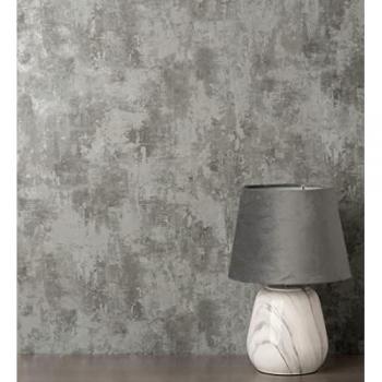 Papel pintado gris estuco con efectos nacarados