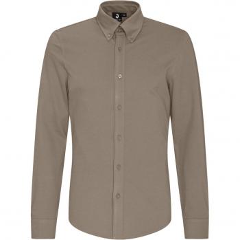 Maniche Lunghe Camicia Uomo Piqué Jobeline S Tortora