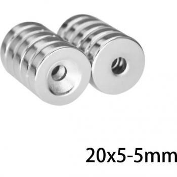 20x5mm Countersunk Neodymium Disc Magnets
