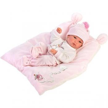 Muñeca Reborn Bimba Rosa 35 cm con Cojín