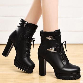 Botas de Suela Gruesa para Moto y Moda