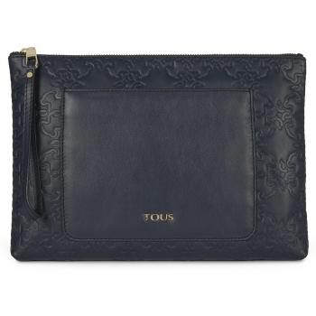 Cartera TOUS Mossaic, Mano, Azul, 2x21x29 cm