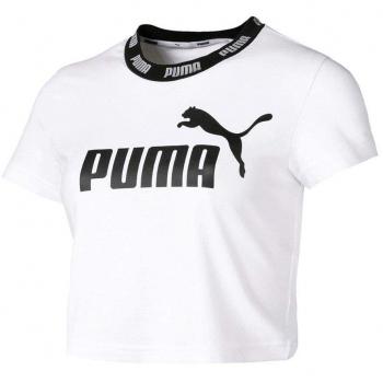 T-Shirt Femme Puma Amplified Cropped, Blanc, FR : L