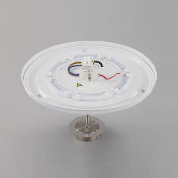 Franka LED-Deckenlampe – Stoffoberfläche, Metall-Nickel