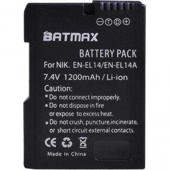 EN-EL14a Batterien + USB-Ladegerät für Nikon D3500 und D5600