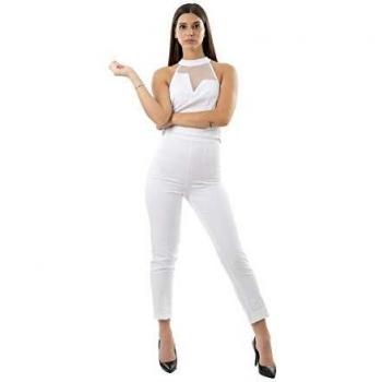 White Networked Overall for Women – Guess W01K0OWB4H0-TWHT, Cocktail, XS
