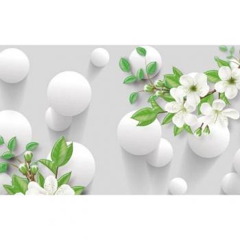 Papermoon Tapete »Blumen im 3D Design«