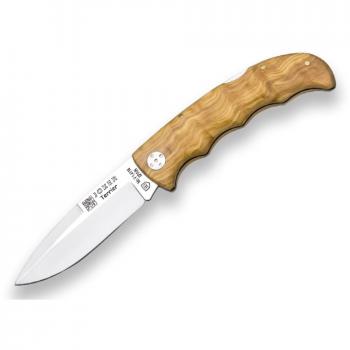 Joker Coltello da Caccia con Lama Mova 9 cm e Manico in Legno d'Olivo