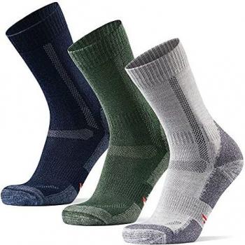 DANISH ENDURANCE Calcetines de Trekking de Lana Merino, 3 Pares para Hombre, Mujer y Niños