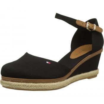 Tommy Hilfiger BASIC Espadrille: schließt die Zehenspitze, mittlerer Wedgie
