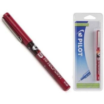 Bolígrafo Pilot V5 Rojo Tinta Líquida