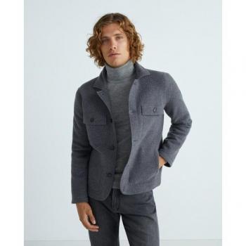 Sobrecamisa de Lana Sintética FaÇonnable Gris Marl