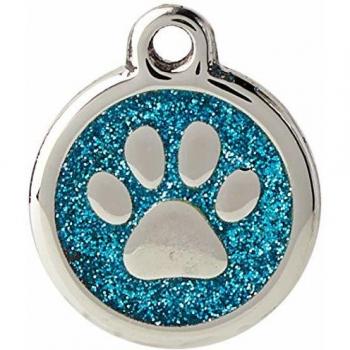 Placa identificativa de perro Purpurina Aqua