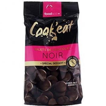 Palets de chocolat noir 200g