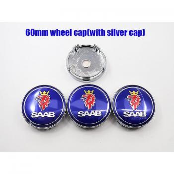 Cap de centre roue auto 56–60 mm – Badge Saab 9‑3