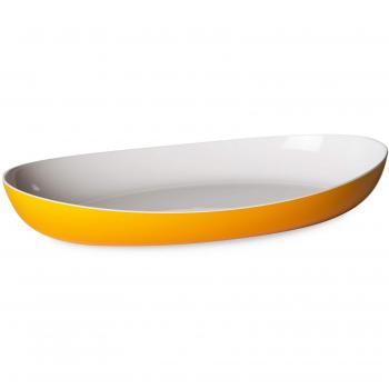 Omada Design Piatto Pirofila Plastica Bicolore 38x23x6 cm Giallo