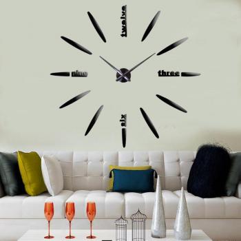 Horloge 3D Quartz Acrylique, Grand Miroir Décor – Garage DIY