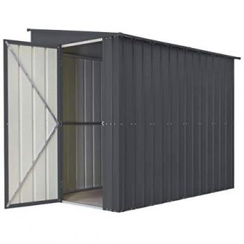 Metall Anlehn-Gerätehaus, Fahrradgarage 'Lean-To 58' anthrazit 3,75 m²
