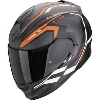 Scorpion EXO-491 KRIPTA Helm Matt Schwarz-Orange-Weiß L