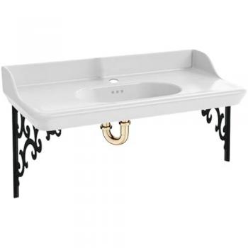 Lavabo Cléo 1889 (Jacob Delafón) con Sifón en Dorado – Pack Completo