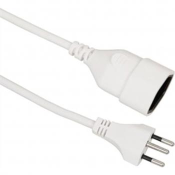 Cavo di Alimentazione Bianco 5 m Accoppiatore C12 e C13