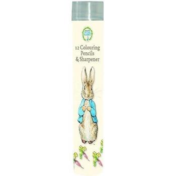 Robert Frederick 12‑Pencil Pack – Peter Rabbit Cream, Plastic Cylindrical Tin & Sharpener