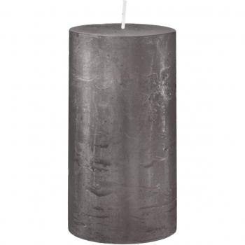 Velas Rústicas en Forma Redonda 8x15 cm – Paquete de 6