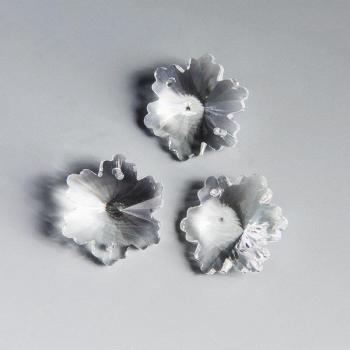 Lampe suspendue, fleur de neige, perles de cristal, 2 trous, 10 pièces