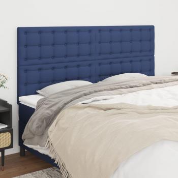 VidaXL 4 Kopfteile Blau 90x5x78/88 cm Stoff
