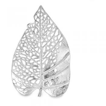 Decorazione in Metallo Foglia Argentata 40,5 x 4 x 26 cm