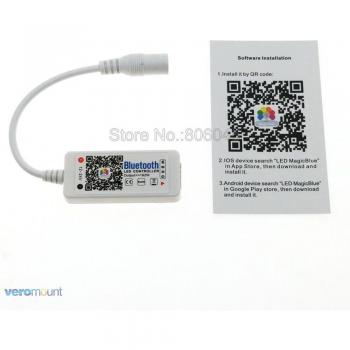 Dispositivo Bluetooth RGBW LED 12V/24V 192W Mini para tiras 5050 RGBCW