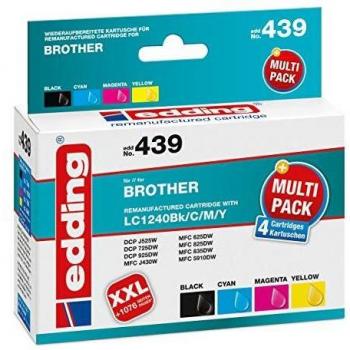 Edding EDD-439 Remanufactured Tintenpatronen Pack of 4