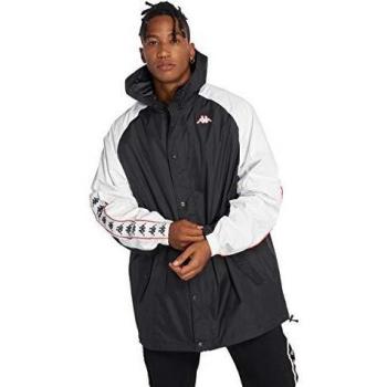 Capucha y Chubasquero Kappa Clack 222 en Negro, Blanco y Rojo – L (Hombre)