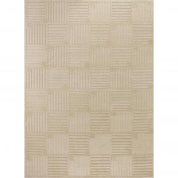 Livabliss 3D Textured Area Rug in Beige