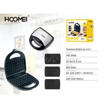 Tostadora Multifuncional 800W Placas Removibles
