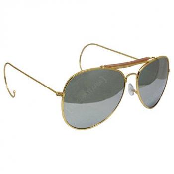 AF Piloten-Sonnenbrille mit Etui, verspiegelt